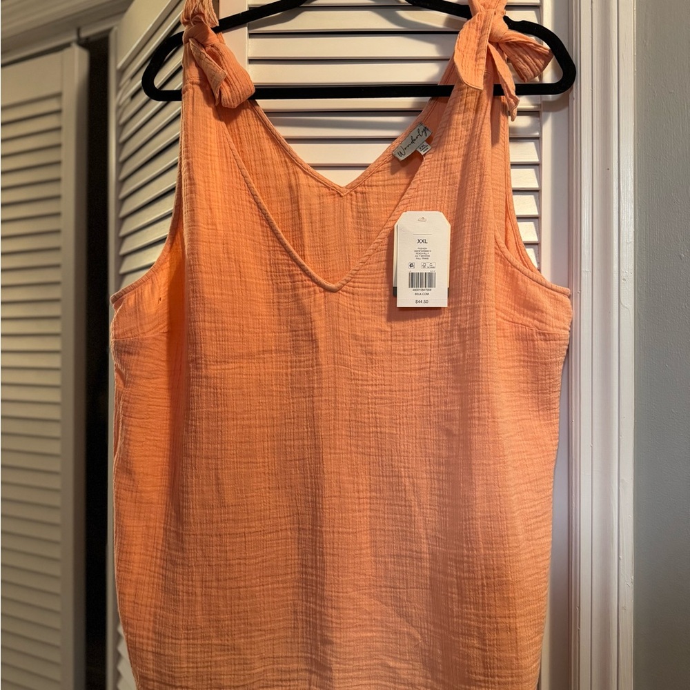 Women's Orange/coralish Sleeveless Top